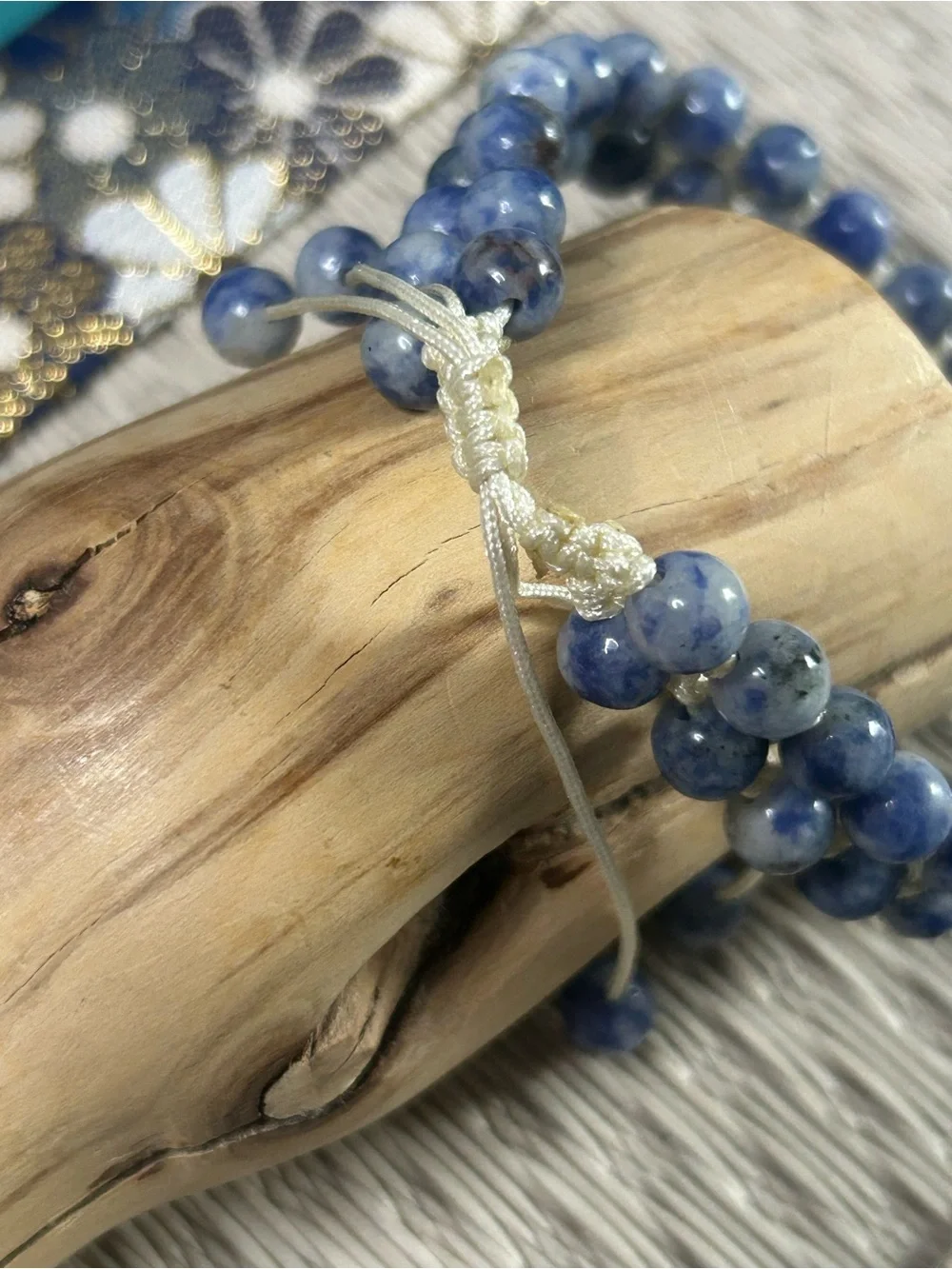 Preloved Handcrafted Blue Sodalite Double Strand Gemstone Bracelet